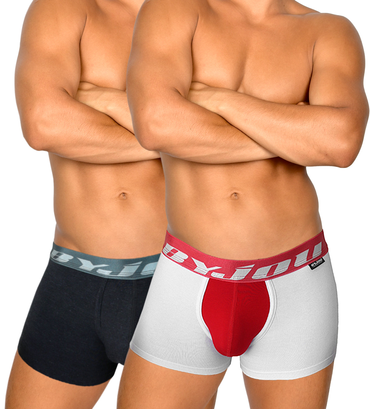 Boxer para Hombres 2Pack Negro, Blanco y Rojo Byjou Ropa Interior B2PMX002