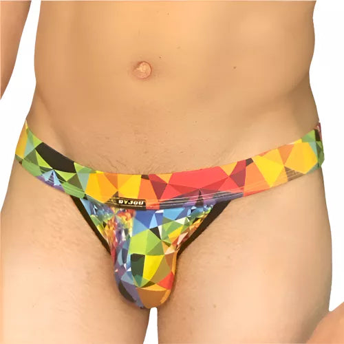 Trusa Bikini Hombre Byjou Triangulos Colores BYTADMX2398
