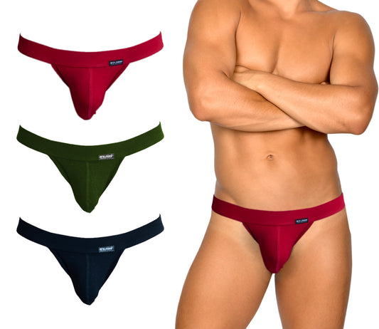 Boxer para Hombres 3Pack Negro, Negro, Rojo Byjou Ropa Interior B3PMX005